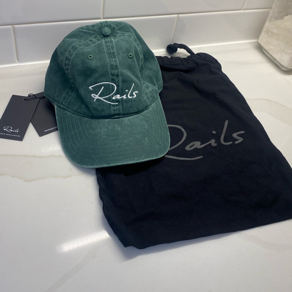 Rails Green Anniversary Edition Hat & bag NEW